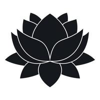 Seerose Blumensymbol, einfachen Stil vektor