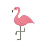 flamingo fågel ikon platt isolerat vektor
