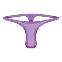 lila bikini trosor ikon, tecknad serie stil vektor