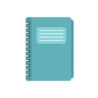 skola anteckningsbok ikon platt isolerat vektor