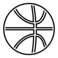 basketboll boll ikon översikt vektor. aktiva sport vektor