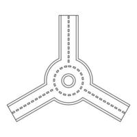 Kreisverkehr-Symbol, Umrissstil vektor