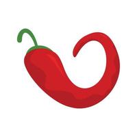 Jalapeno-Chili-Pfeffer-Symbol flach isolierter Vektor