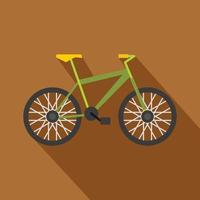 Grünes Fahrradsymbol, flacher Stil vektor