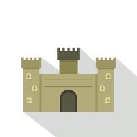 Ikone der alten Festungstürme, flacher Stil vektor