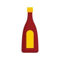 ketchup flaska ikon platt isolerat vektor