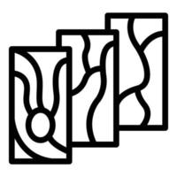 Dekoroberfläche Symbol Umrissvektor. Zuhause Textur vektor