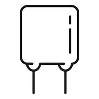 Kondensator-Symbol Umrissvektor. elektrische Komponente vektor