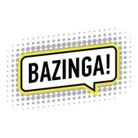 bazinga-ikone, pop-art-stil vektor