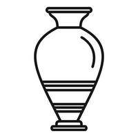 Symbol Umrissvektor für mediterrane Amphoren. Vase Topf vektor