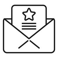 E-Mail-Einladungssymbol Umrissvektor. Ereigniszeit vektor