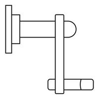 Drehwerkzeugsymbol, Umrissstil vektor