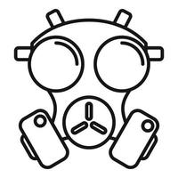 Gasmaske Helm Symbol Umrissvektor. giftige Luft vektor