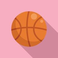 basketboll boll ikon platt vektor. Gym sport vektor