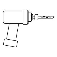 Symbol für medizinische Bohrmaschine, Umrissstil vektor