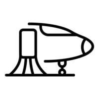 Symbol Umrissvektor für Flugzeugtreppen. Flugreise vektor