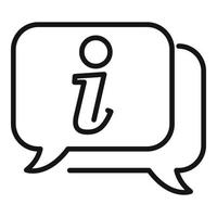 Info-Chat-Symbol Umrissvektor. Servicemeldung vektor