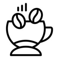 Schlaf Kaffeetasse Symbol Umrissvektor. Schlafstörung vektor