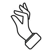 Drei-Finger-Symbol Umrissvektor. halt ok vektor