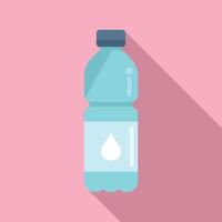 flacher Vektor des Wasserflaschensymbols. Mineralwasser