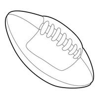 Rugby-Ball-Symbol, Umrissstil vektor