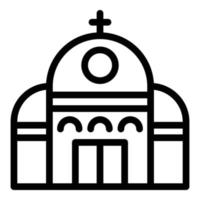 Kirchensymbol Umrissvektor. Wahrzeichen des Meeres vektor