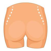 Taillenchirurgie-Korrektur-Symbol, Cartoon-Stil vektor