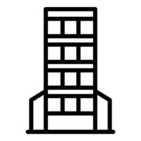 Symbol Umrissvektor für Gebäudezentrum. moderne Stadt vektor