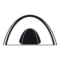 camping kupol tält ikon, enkel stil vektor