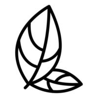 Pfefferminz-Symbol Umrissvektor. Pflanzennahrung vektor