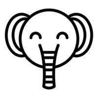 Zoo-Elefant-Symbol-Umrissvektor. Ausweiskarte vektor