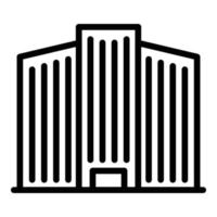 Symbol Umrissvektor für Abteilungsgebäude. modernes Zentrum vektor