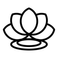 Lotus entspannen Symbol Umrissvektor. Zen-Geist vektor