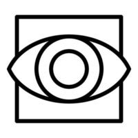Online-Eye-Museum-Icon-Umrissvektor. Kultur Kunstwerk vektor