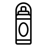 Schaumflasche Symbol Umrissvektor. kosmetische Pflege vektor