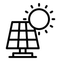 Symbol Umrissvektor für Solarpanel. Fokus Unternehmen vektor