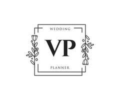 första vp feminin logotyp. användbar för natur, salong, spa, kosmetisk och skönhet logotyper. platt vektor logotyp design mall element.