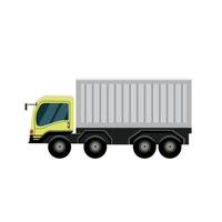 Lieferwagen für gewerbliche Bestellungen für Lieferdienste. schnelle Ladungsbewegung. Vektor-Illustration
