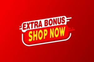 Vektor-Illustration Red Extra-Bonus-Label. modernes Web-Banner-Element vektor