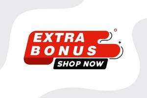 Vektor-Illustration Red Extra-Bonus-Label. modernes Web-Banner-Element vektor