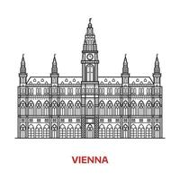 wien landmärke vektor illustration