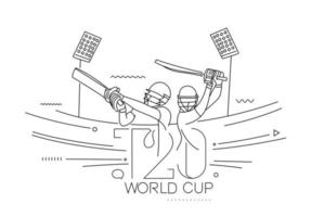 t20 cricket-meisterschaftsplakat, vorlage, broschüre, dekoriert, flyer, bannerdesign. vektor