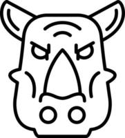 Nashorn kreatives Icon-Design vektor