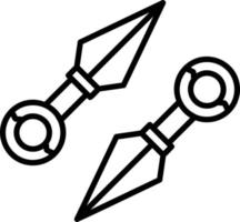 Kunai kreatives Icon-Design vektor