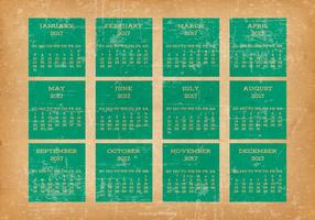 Old Grunge Style 2017 Desktop Calendar vektor