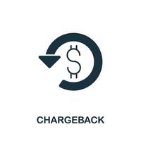 Chargeback-Symbol aus der Affiliate-Marketing-Sammlung. einfaches Line-Chargeback-Symbol für Vorlagen, Webdesign und Infografiken vektor