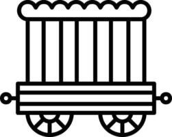 Zirkuswagen kreatives Icon-Design vektor