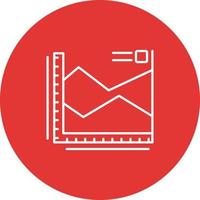 Spline-Diagramm-Vektorsymbol vektor