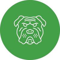 Bulldogge-Vektor-Symbol vektor