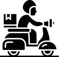 Lieferfahrrad kreatives Icon-Design vektor